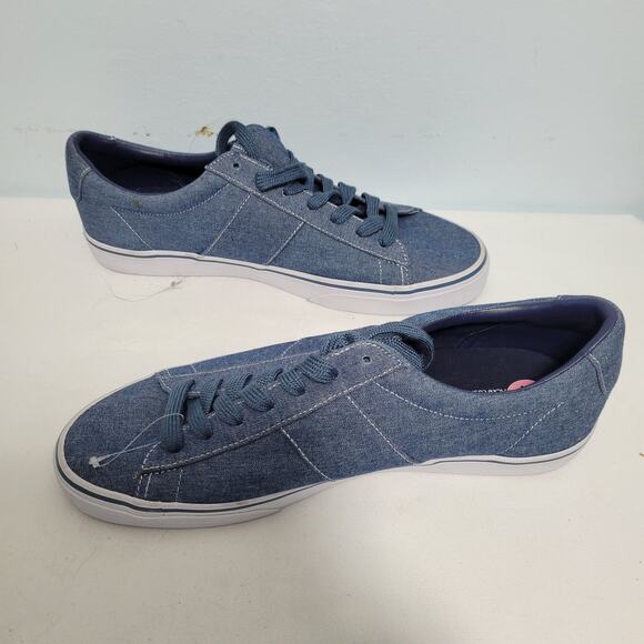 Polo Ralph Lauren Sayer Canvas Sneaker In Blue Denim Size 12D 112425-2818 - Picture 6 of 8